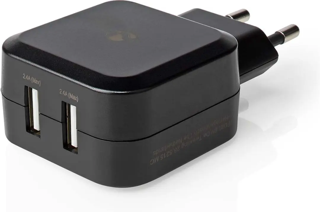 Nedis WCHAU484ABK Oplader 24W - 2x USB-A - Zwart - afbeelding 6 van 6