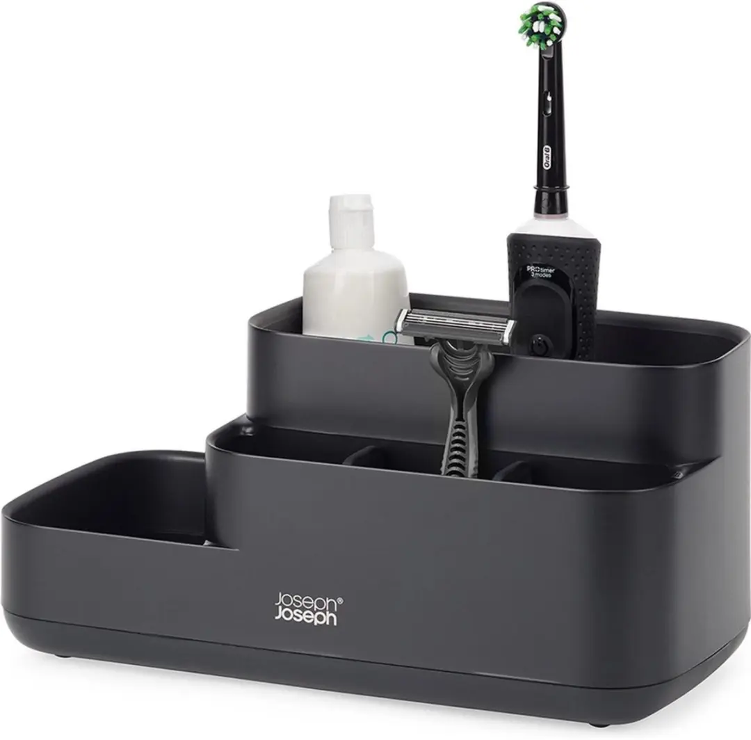 Joseph Joseph Badkamerorganizer - 5 Compartimenten - Zwart