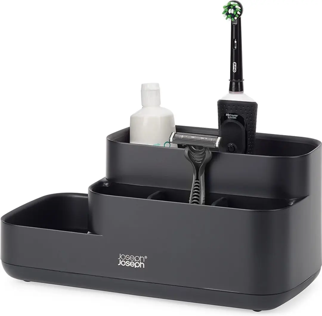 Joseph Joseph Badkamerorganizer - 5 Compartimenten - Zwart