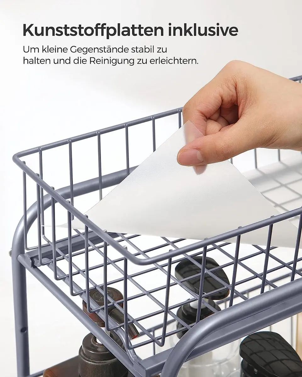 Songmics KCS017E01 Keukenorganizer 2 Uittrekbare Laden - Zilver