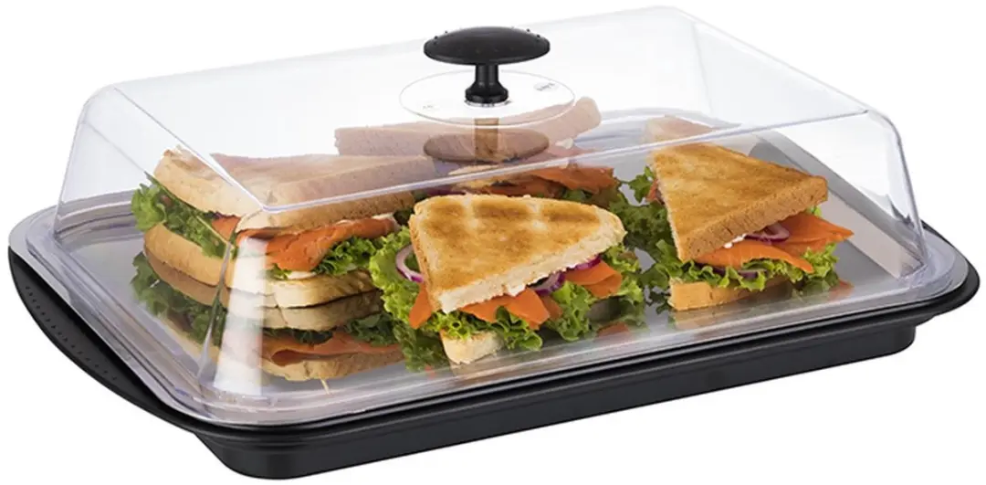 APS Gekoelde Buffetdisplay FT265 - 43x29cm - Transparant/Zwart - afbeelding 6 van 6