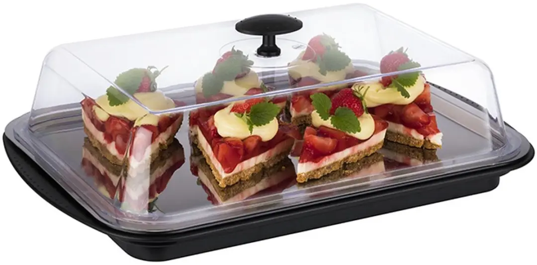 APS Gekoelde Buffetdisplay FT265 - 43x29cm - Transparant/Zwart