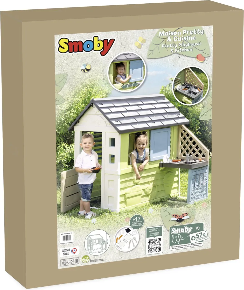 Smoby Pretty House Speelhuis 7600810738 - Zomerkeuken - Vanaf 2 jaar