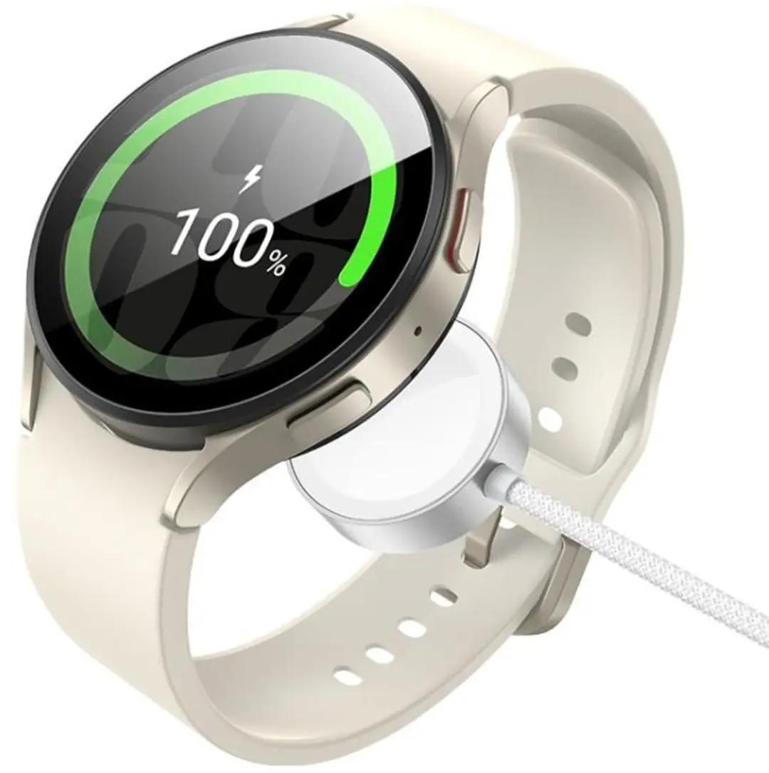 Hoco CW59 Magnetische Smartwatch Lader - Wit