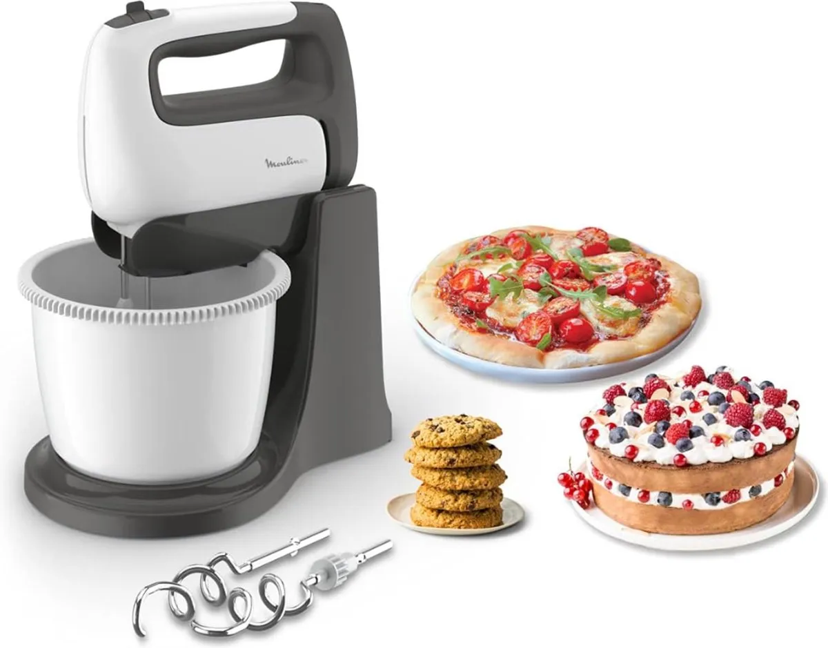 Moulinex Mixer 500W 2.5L - 5 Snelheden Wit/Zwart