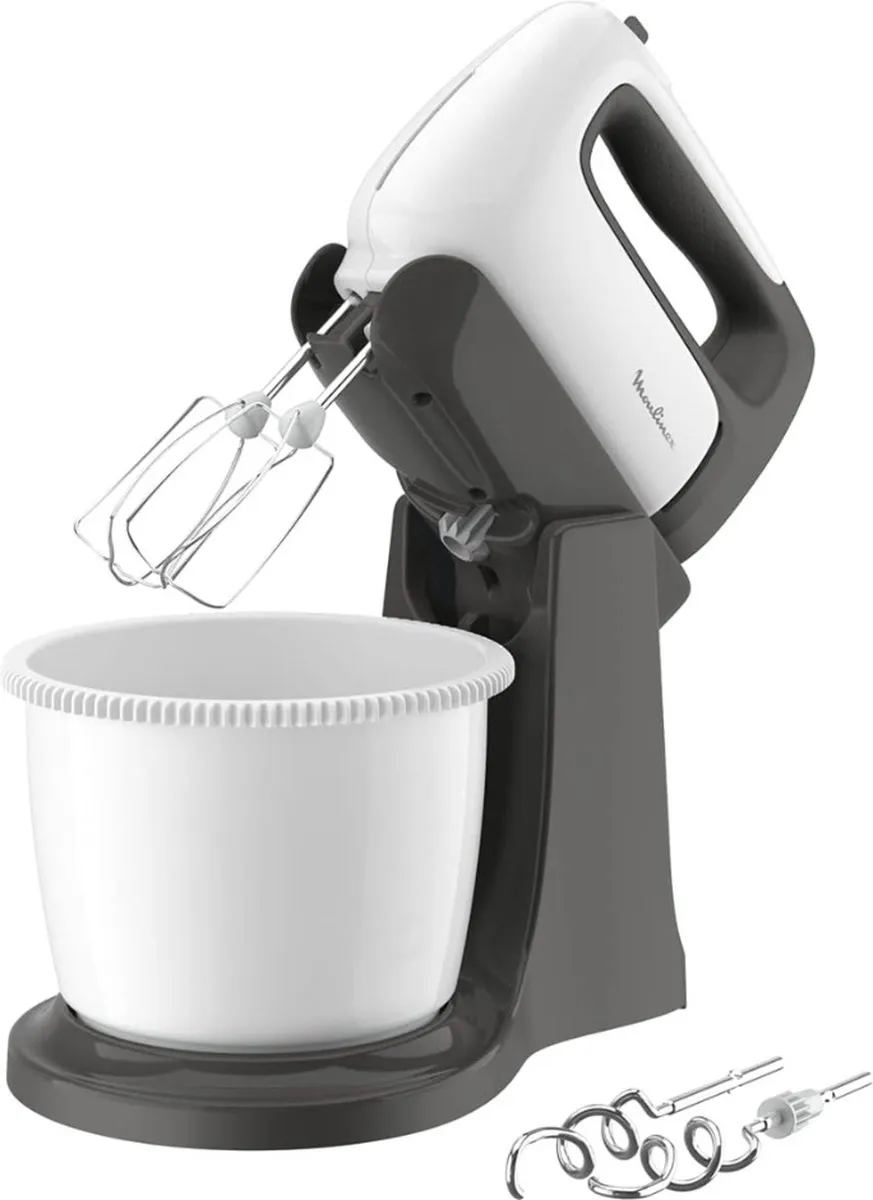 Moulinex Mixer 500W 2.5L - 5 Snelheden Wit/Zwart