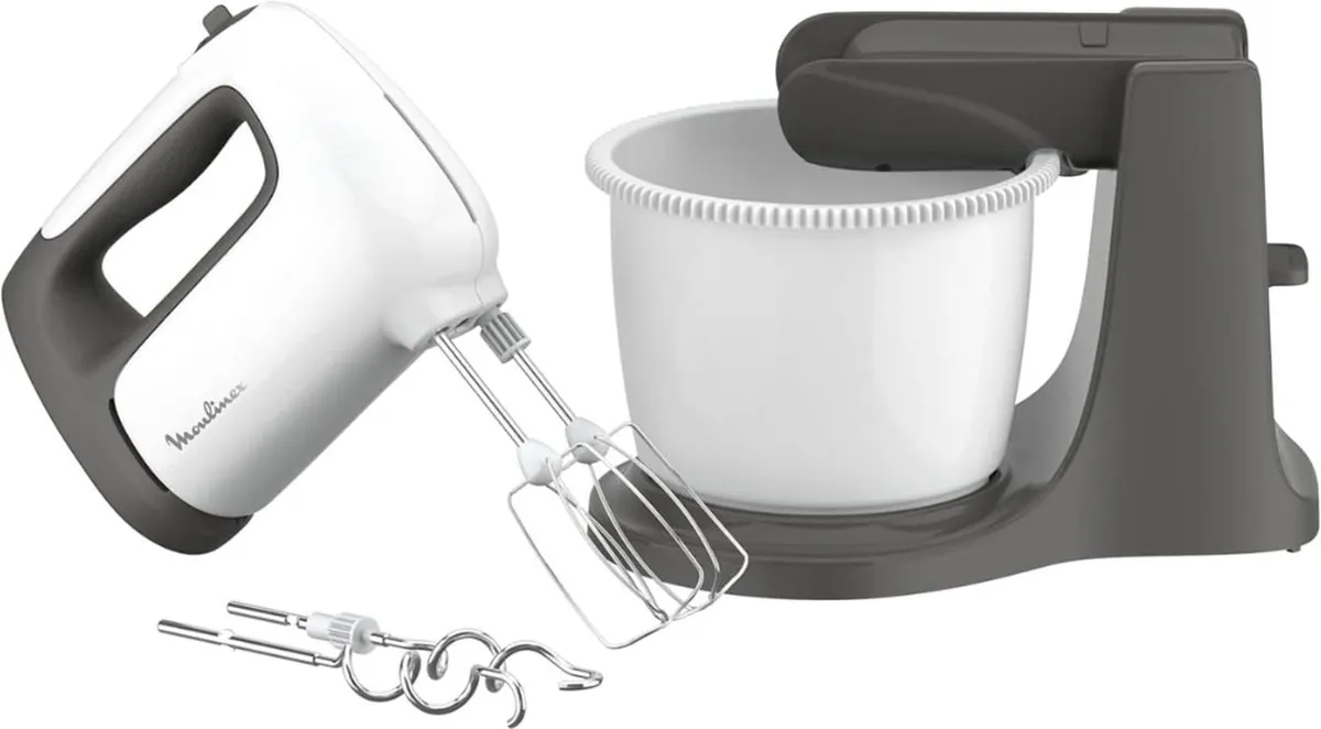 Moulinex Mixer 500W 2.5L - 5 Snelheden Wit/Zwart - afbeelding 6 van 6
