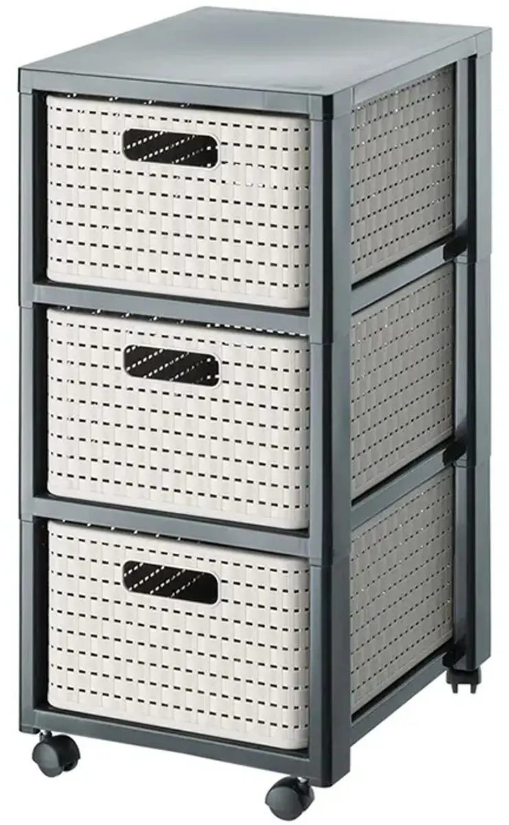 Rotho Country Boekenkast 3 Lades - 18L - Cappuccino/Antraciet - afbeelding 6 van 6