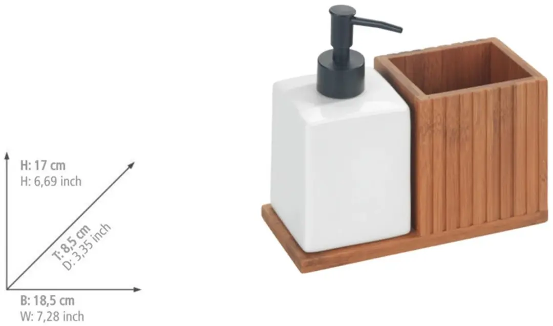Wenko Afwasmiddel Dispenser met Borstelhouder 500ml