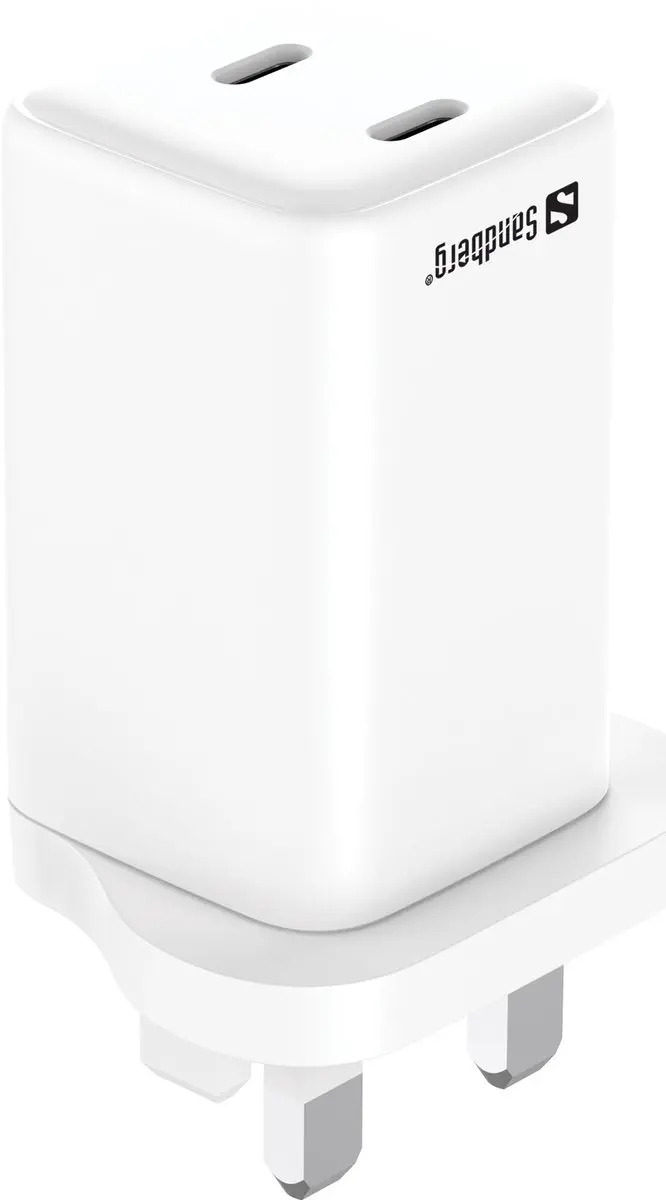 Sandberg 441-62 Oplader 65W - 2x USB-C - Wit