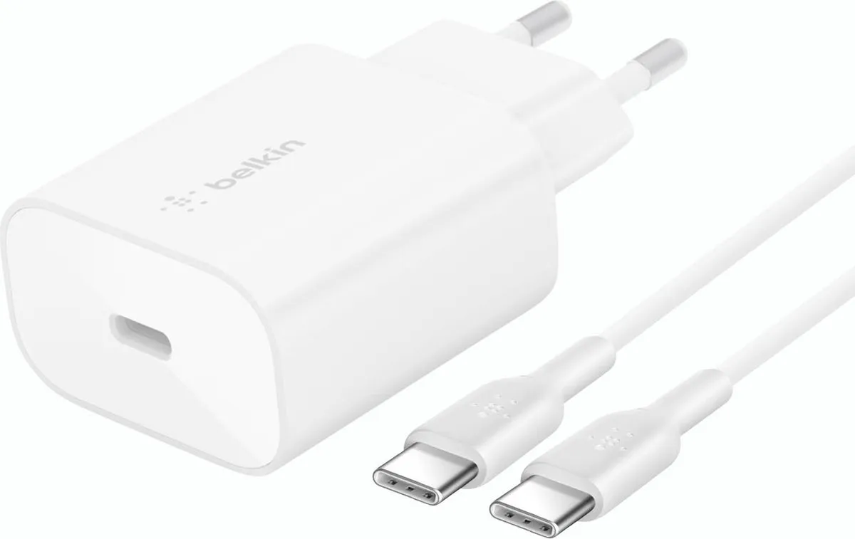 Belkin 25W USB-C Snellader WCA004vf1MWH - Wit