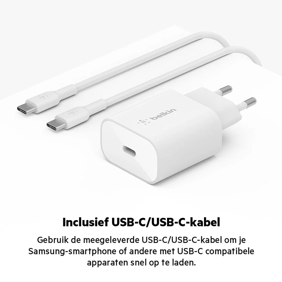 Belkin 25W USB-C Snellader WCA004vf1MWH - Wit