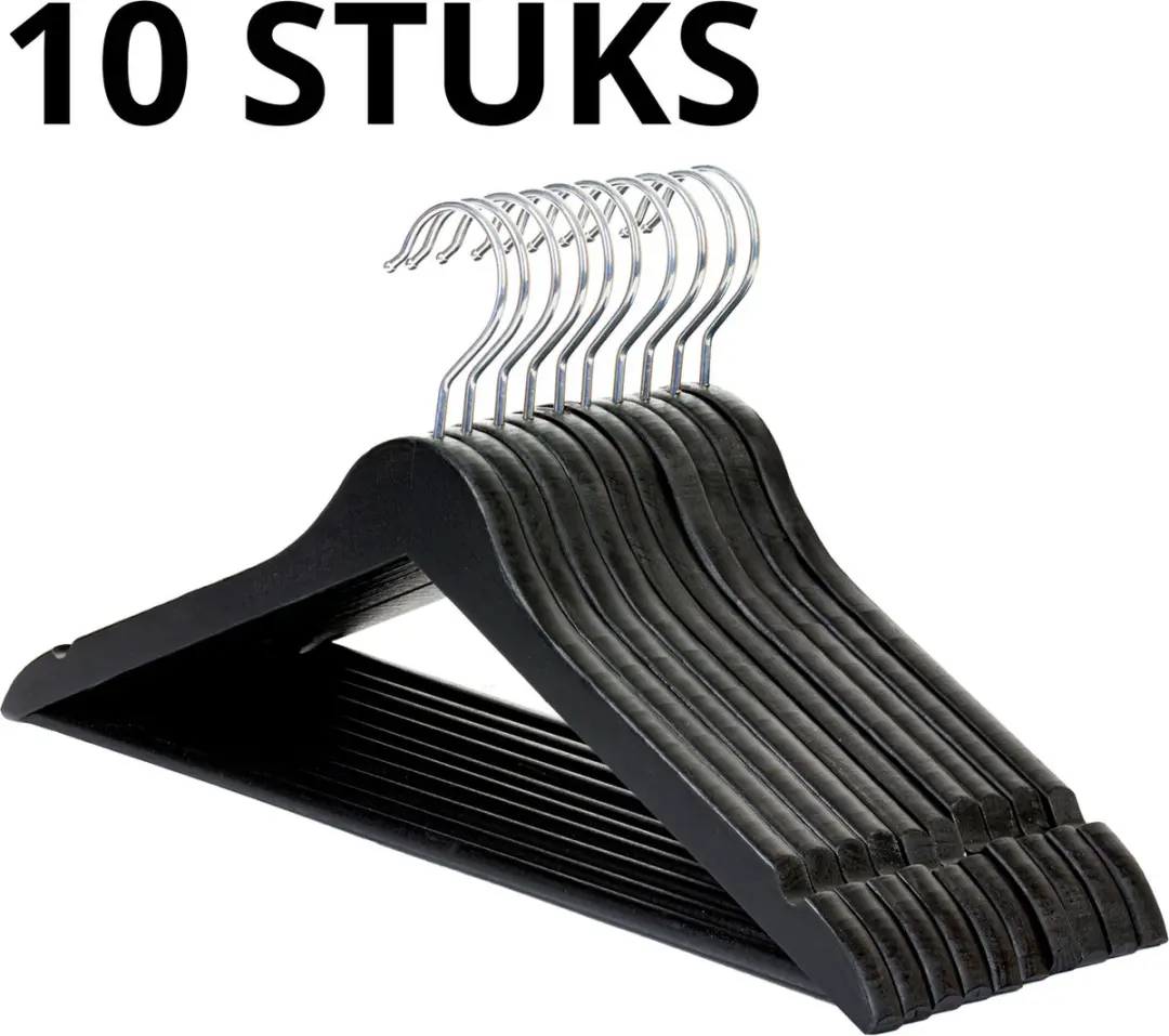 Wicotex Houten Kleerhanger Set 10 Stuks