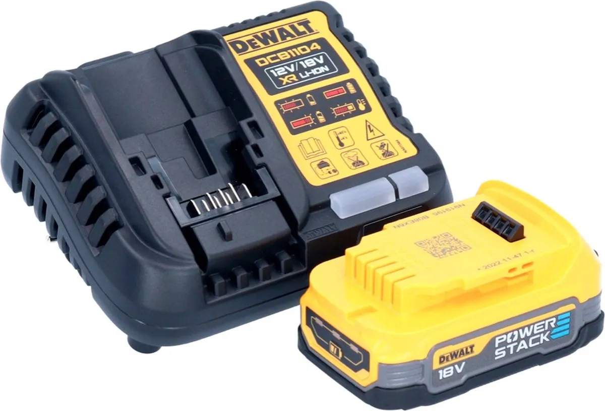 DeWalt DCB1104 E1 Accustartset 12V/18V - 1x Powerstack 1,7Ah