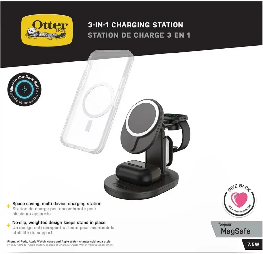 OtterBox 3-in-1 MagSafe Oplader 78-80599 - Zwart - afbeelding 6 van 6