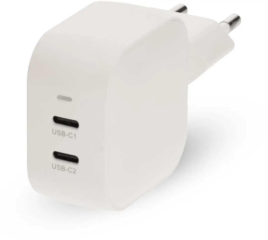Nedis WGCHA45WWT Oplader 45W - 2x USB-C - Wit