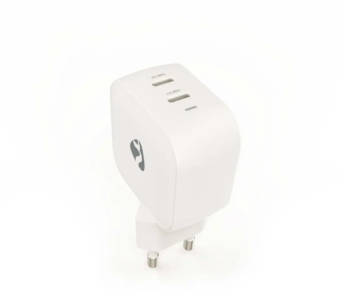 Nedis WGCHA45WWT Oplader 45W - 2x USB-C - Wit