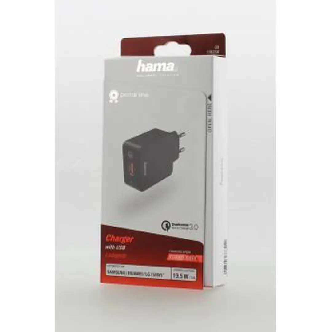 Hama 19,5W Oplader USB-A QC - Zwart
