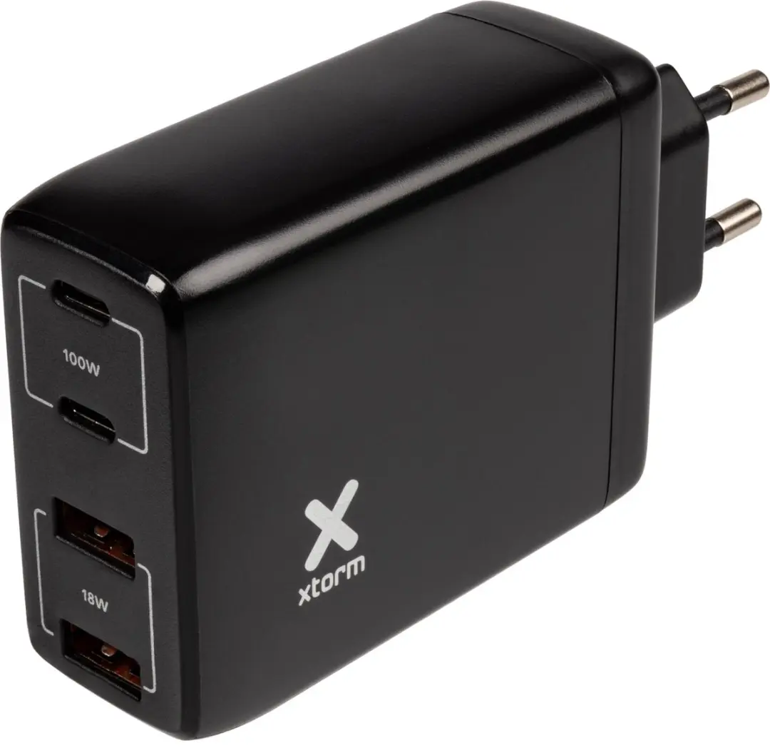 Xtorm XA140 USB-C Power Delivery Oplader 100W - 4x USB - Zwart