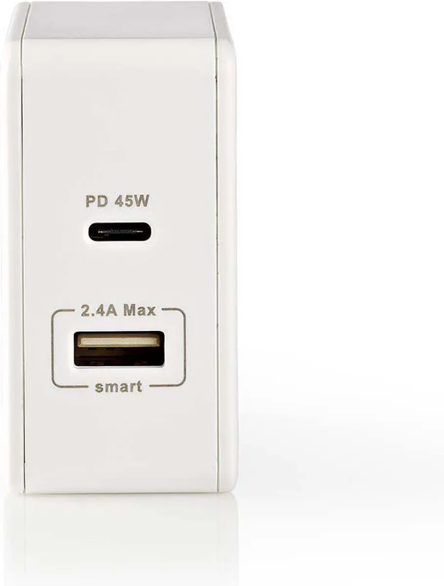 Nedis WCPD45W100WT Oplader 57W - 2x USB - Wit