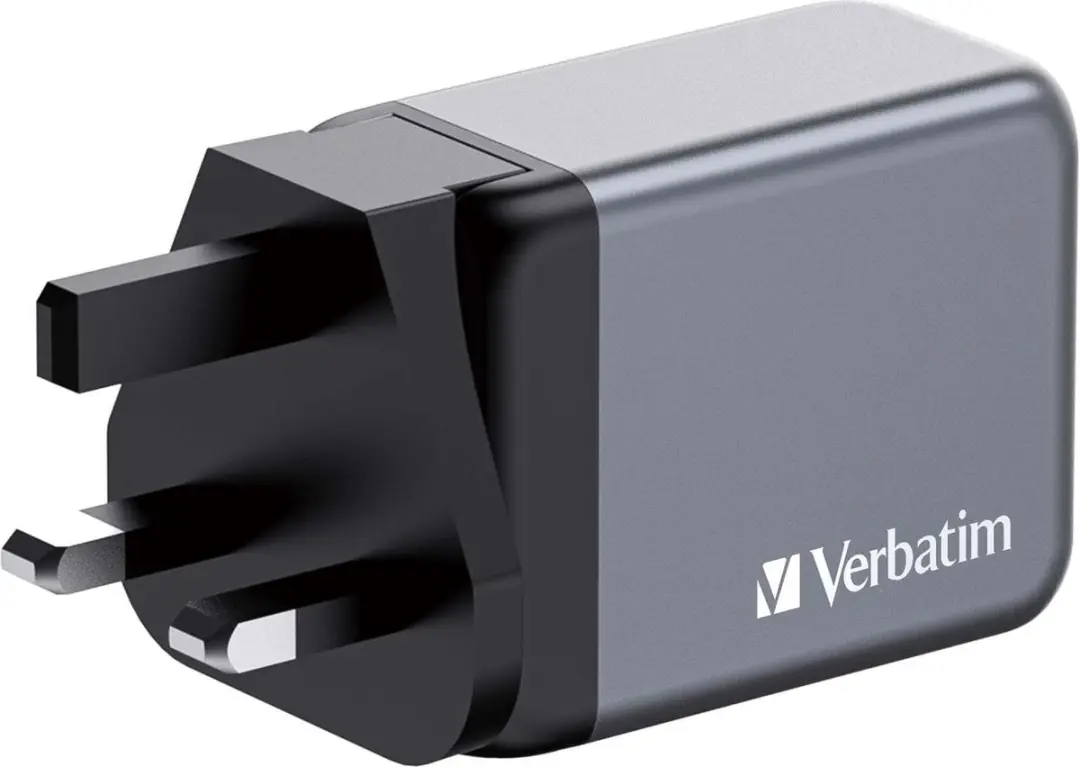 Verbatim GNC-65 GaN Oplader 65W - 3 Poorten - Grijs