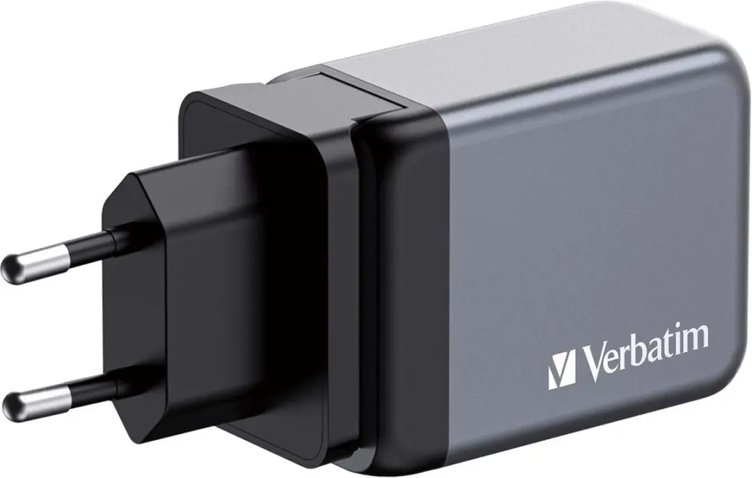 Verbatim GNC-65 GaN Oplader 65W - 3 Poorten - Grijs