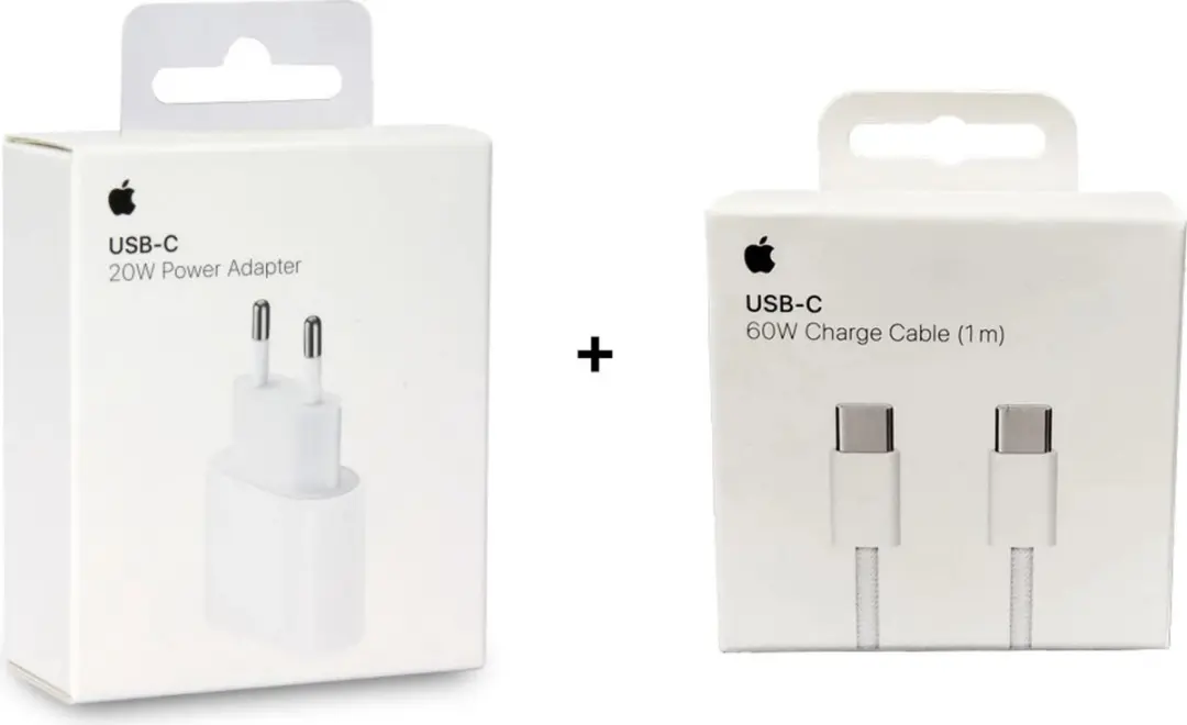 Apple 20W USB-C Adapter + 60W Kabel 1m