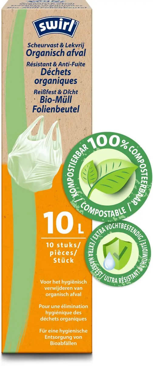Swirl Bio Pedaalemmerzakken Met Handvat 10L 10 Stuks