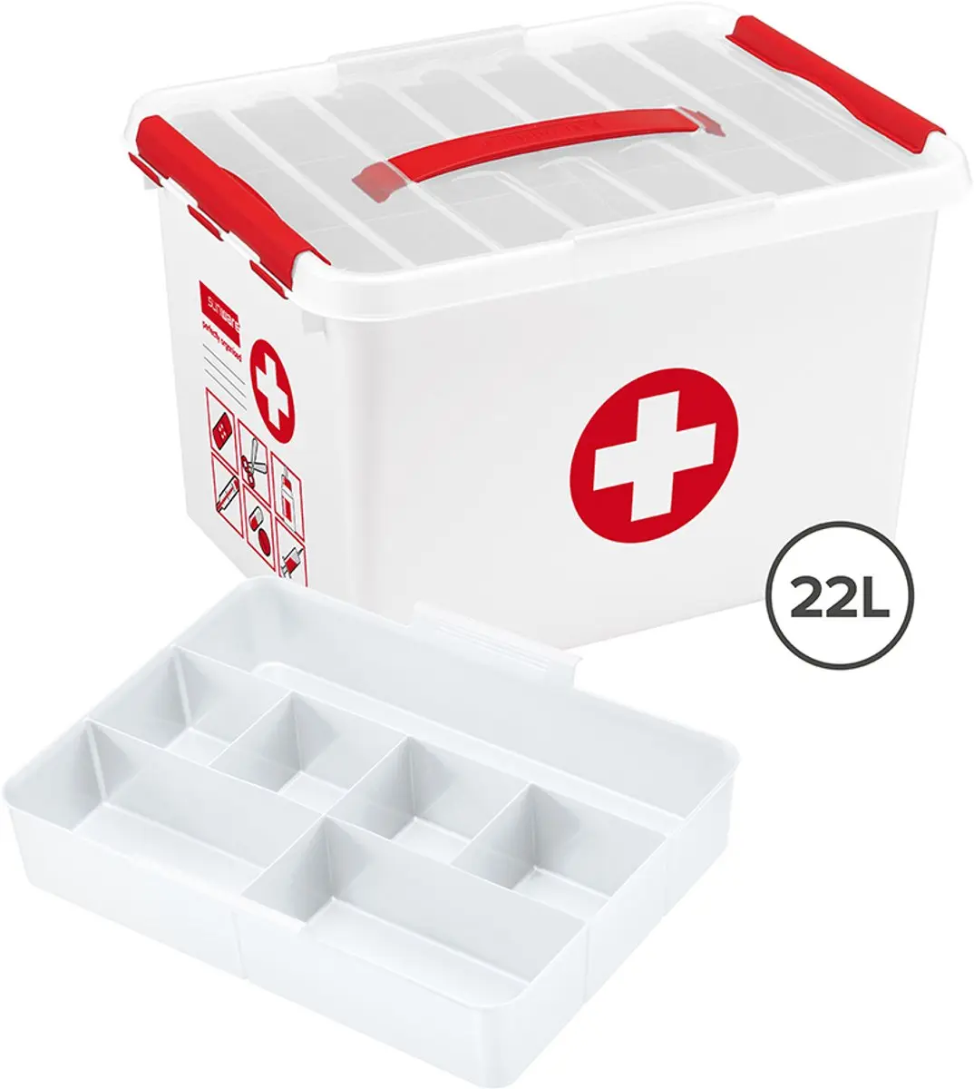 Sunware Q-line EHBO opbergbox 22L met inzet