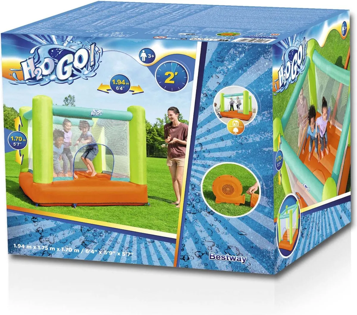 Bestway H2OGO! Jump and Soar Springkussen 194x175x170cm - Multikleur