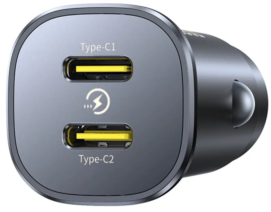 Baseus Autolader Go Trip 2X USB-C 30W - Zwart
