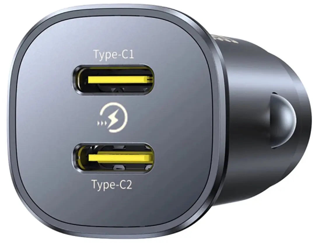 Baseus Autolader Go Trip 2X USB-C 30W - Zwart