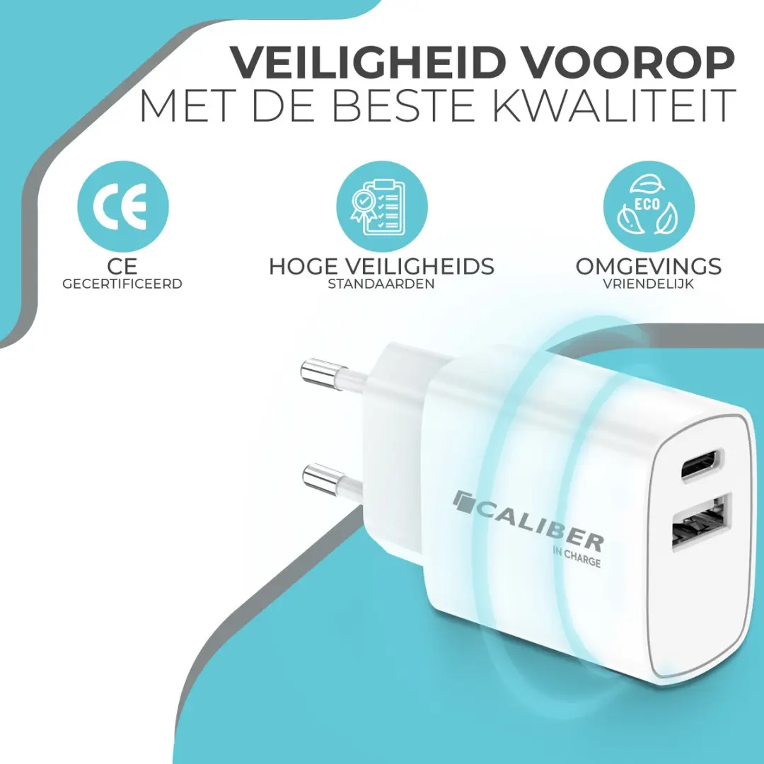 Caliber PSPQ-20CLW USB C Adapter 20W - Wit