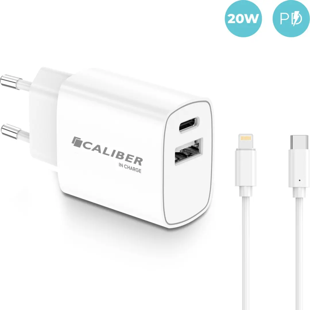 Caliber PSPQ-20CLW USB C Adapter 20W