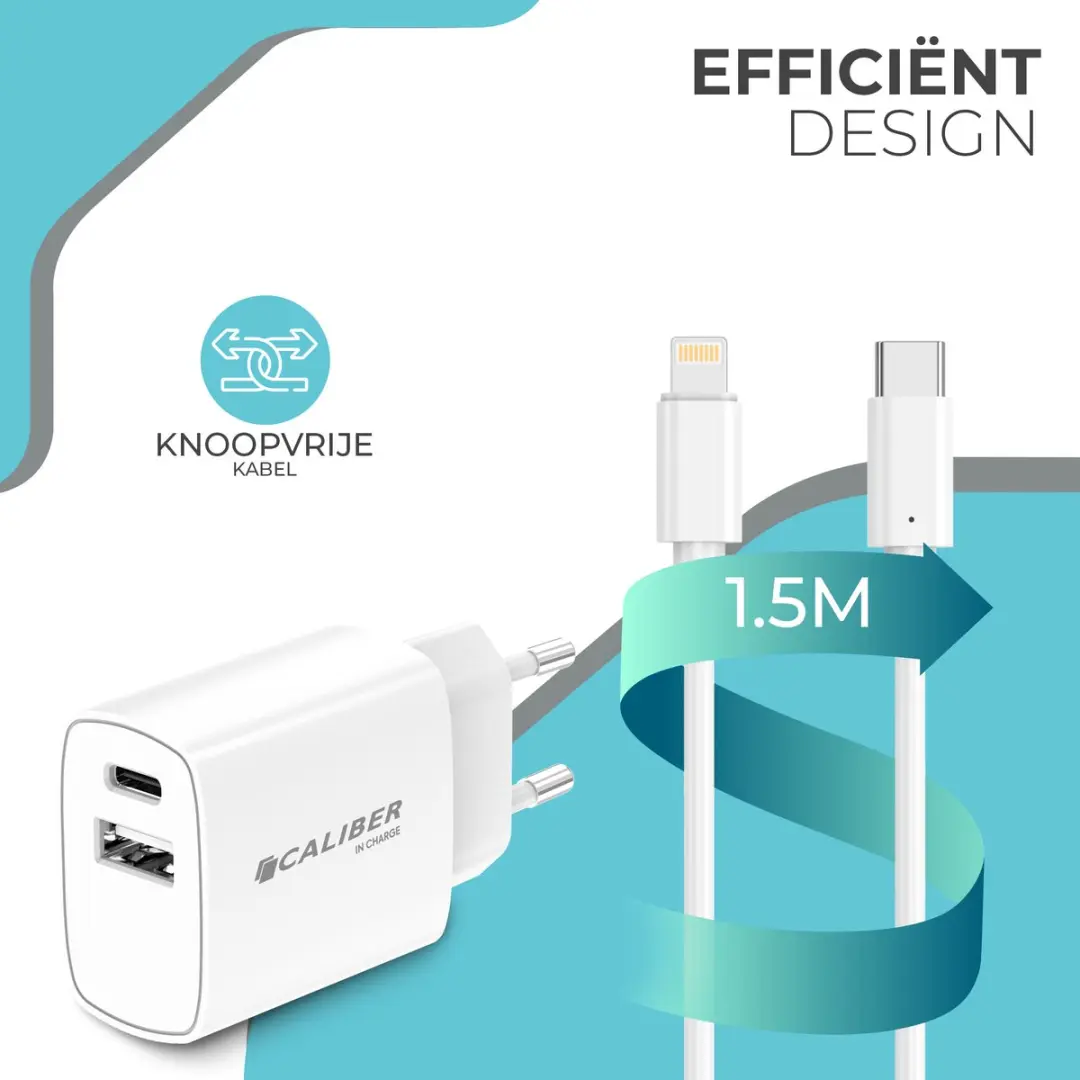 Caliber PSPQ-20CLW USB C Adapter 20W - Wit