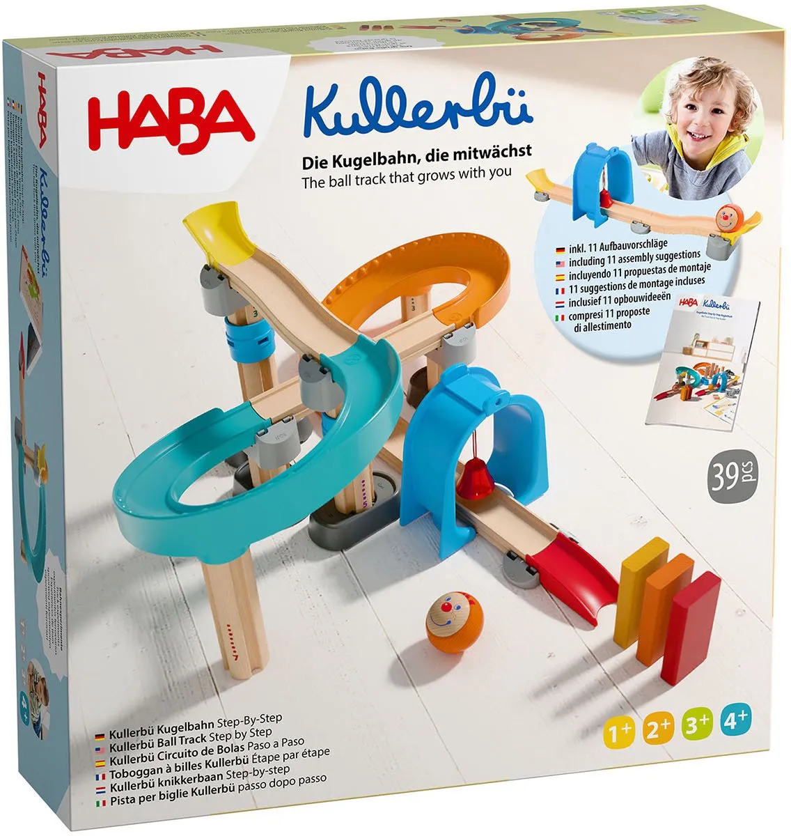 Haba Step by Step Knikkerbaan - 39 Delen - Multicolor