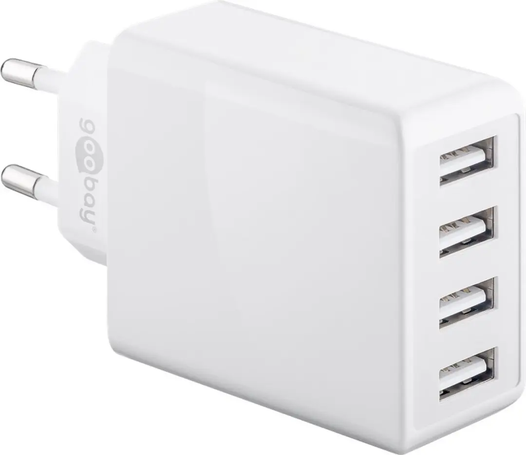 Goobay 44962 USB Thuislader 4 Poorten 30W - Wit