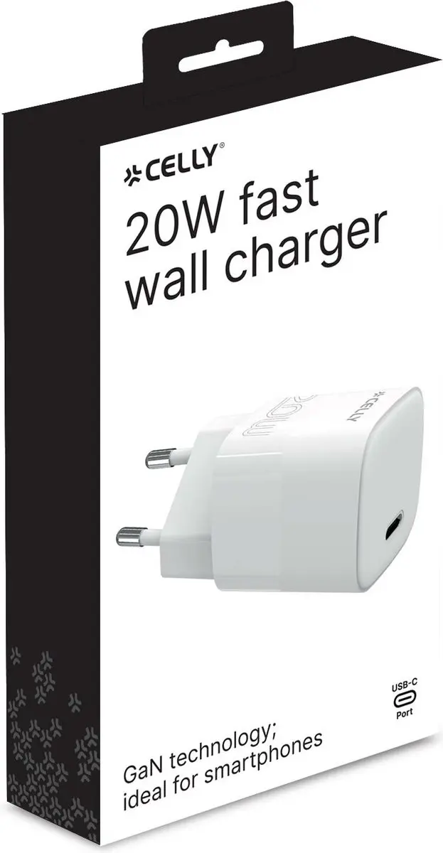 Celly TC1USBC2 USB-C Thuislader 20W - Wit