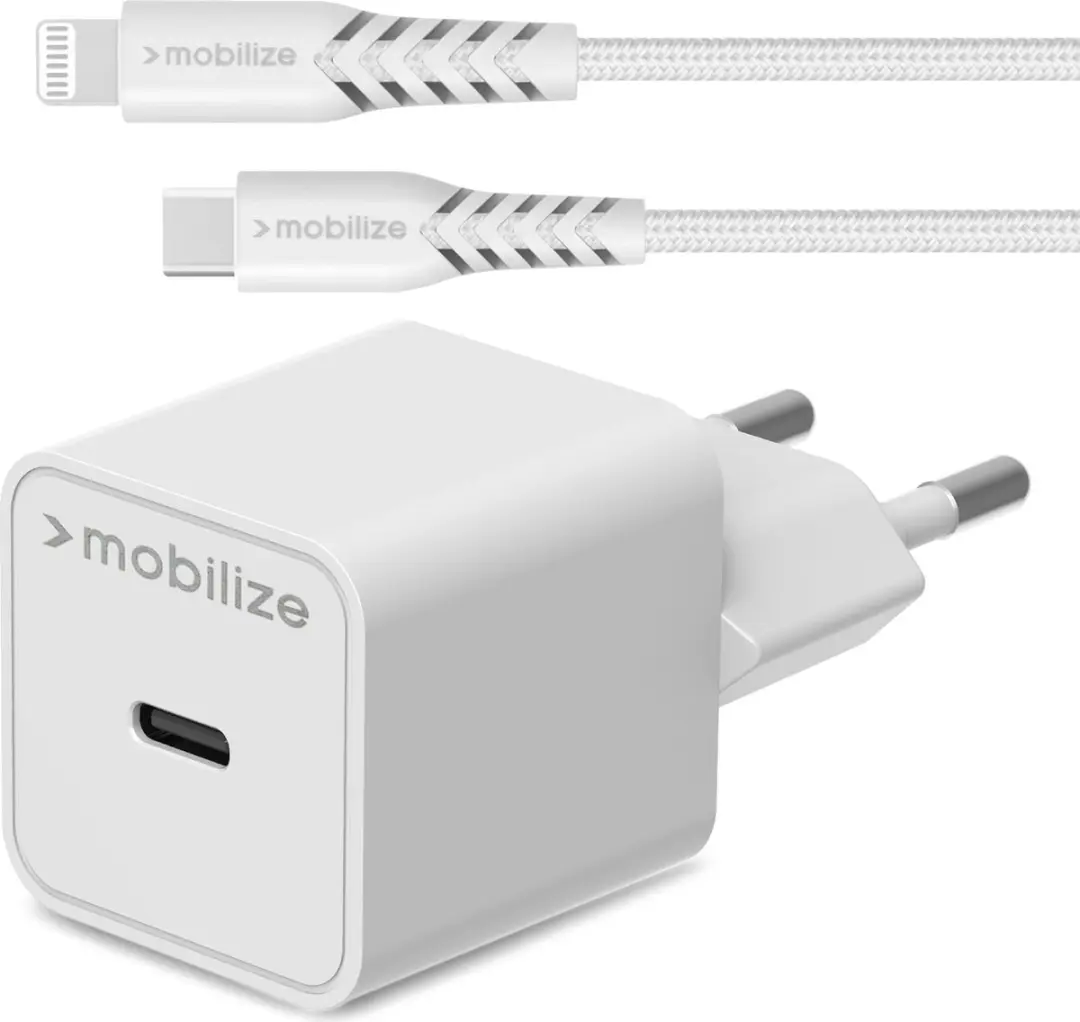 Mobilize Single USB-C Oplader Apple Lightning 1m 20W