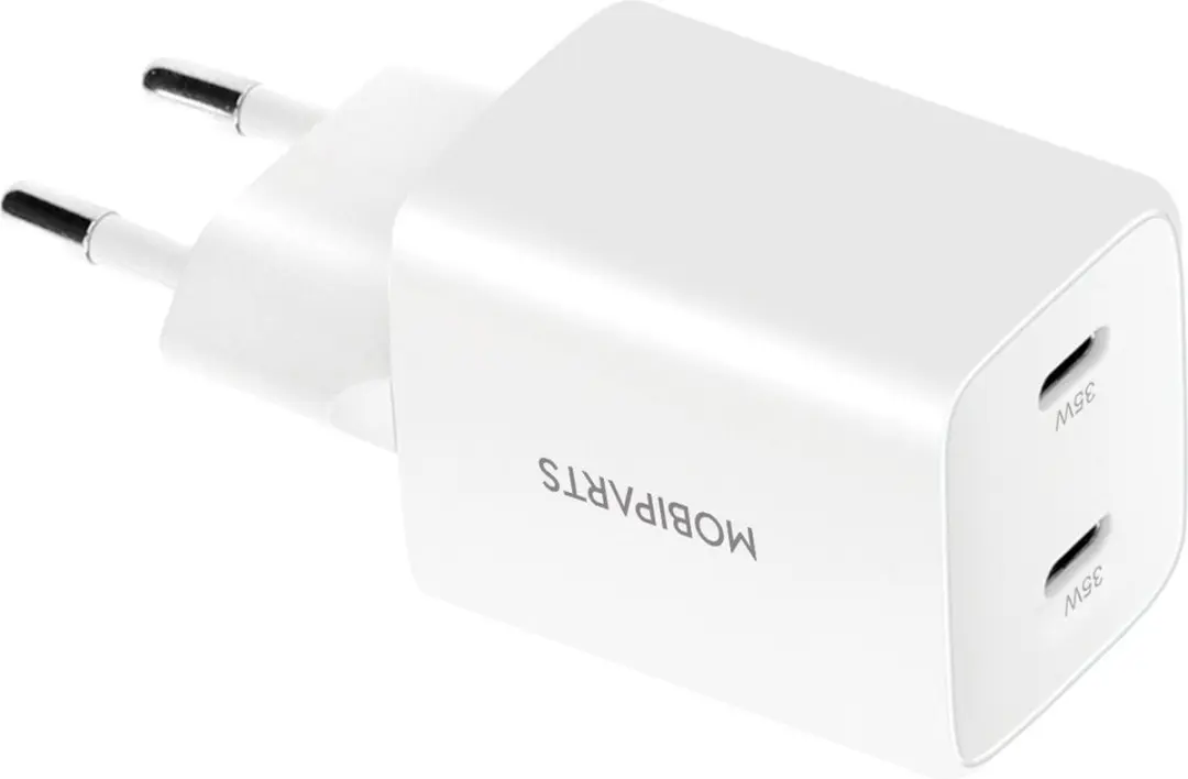 Mobiparts MP-124720 GaN USB-C Snellader 35W - 2x USB-C - Wit