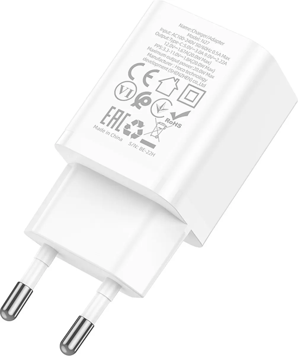 Hoco N27 Oplader 20W - Wit