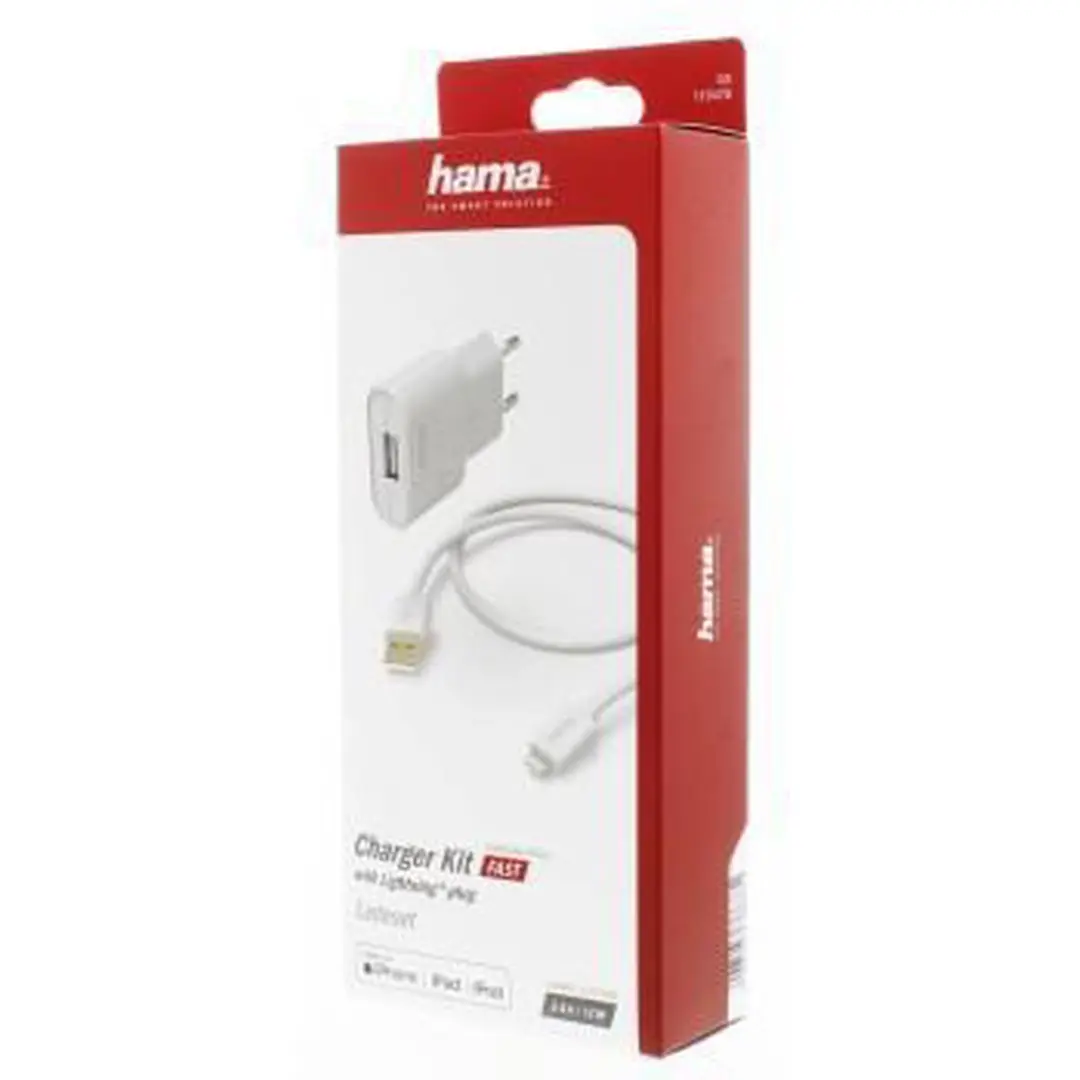 Hama Reis-oplaadset Apple iPad Lightning 12W - Wit