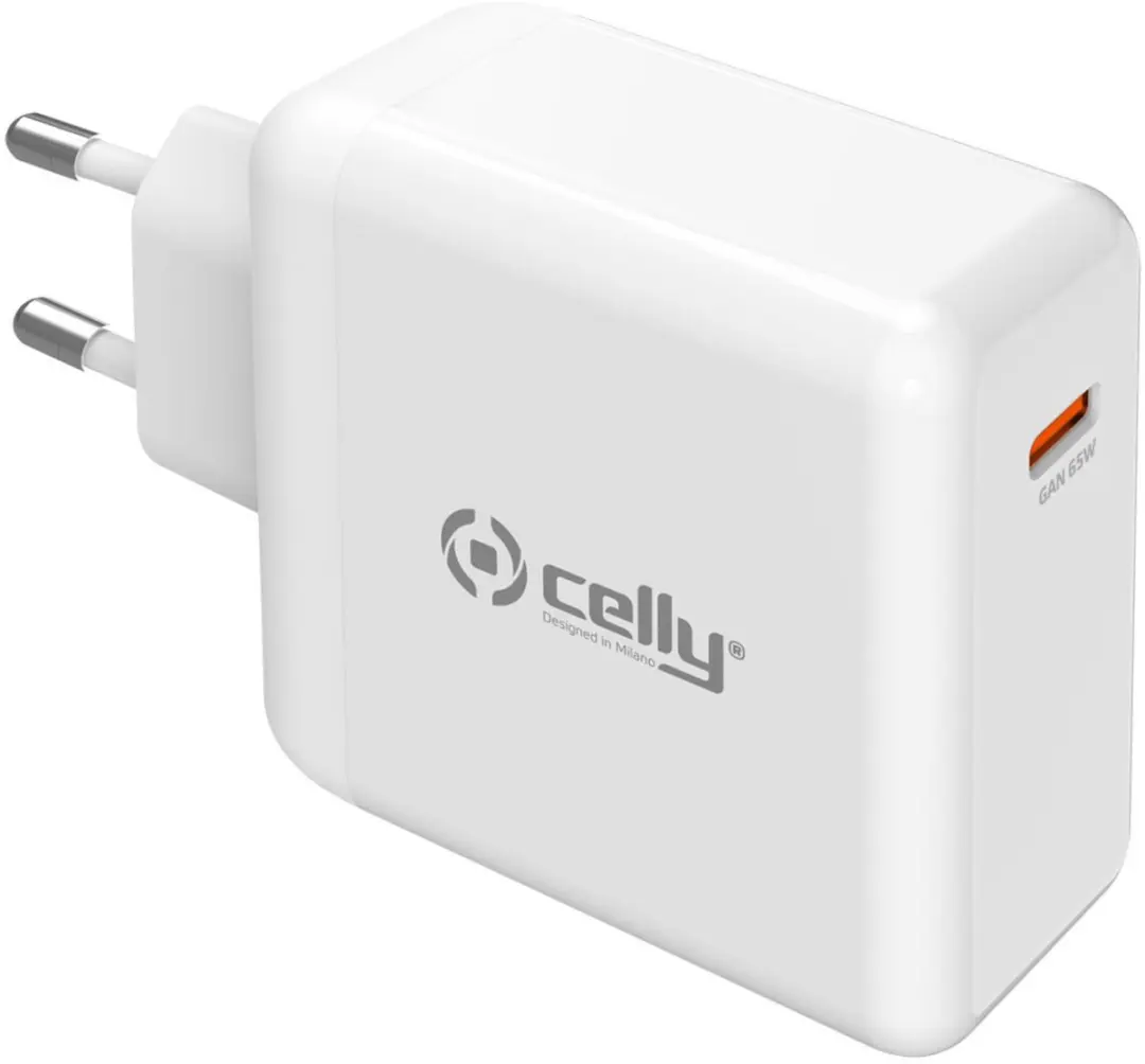 Celly ProPower 65W USB-C Adapter TC1C65WGANWH - Wit