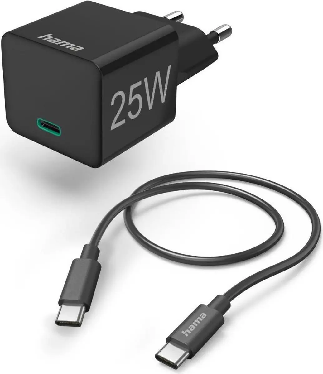 Hama 00125126 Oplader 25W - USB Type-C - Zwart
