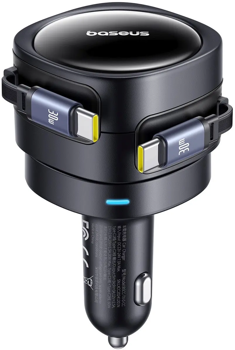 Baseus 60W Autolader USB-C - Transparant