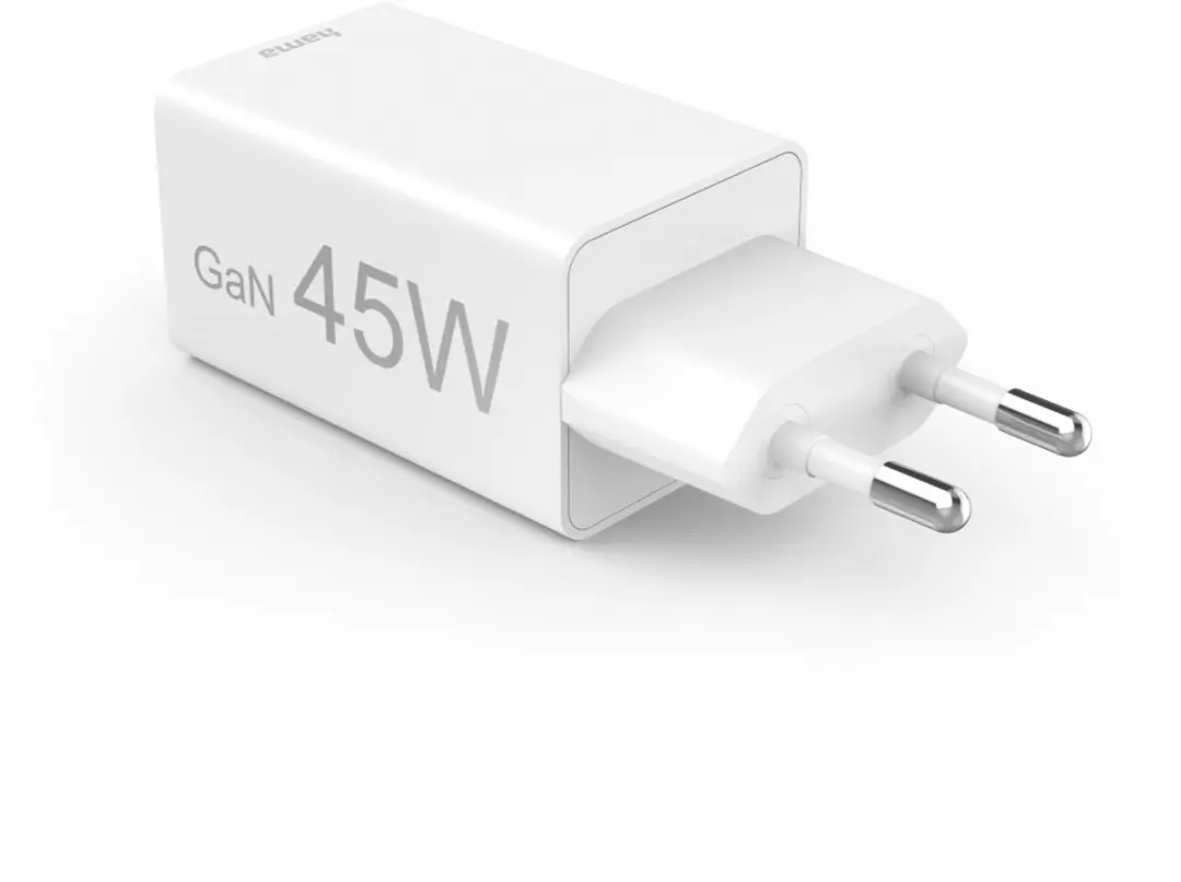 Hama 45W GaN Snellader - 1x USB-C PD, 2x USB-A QC - Wit