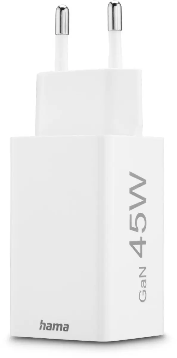Hama 45W GaN Snellader - 1x USB-C PD, 2x USB-A QC - Wit