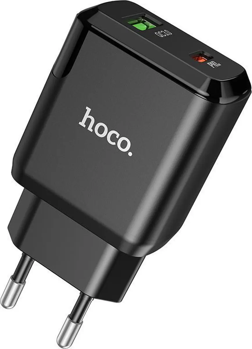 Hoco N5 Favor Oplader 20W - 2 Poorten - Zwart