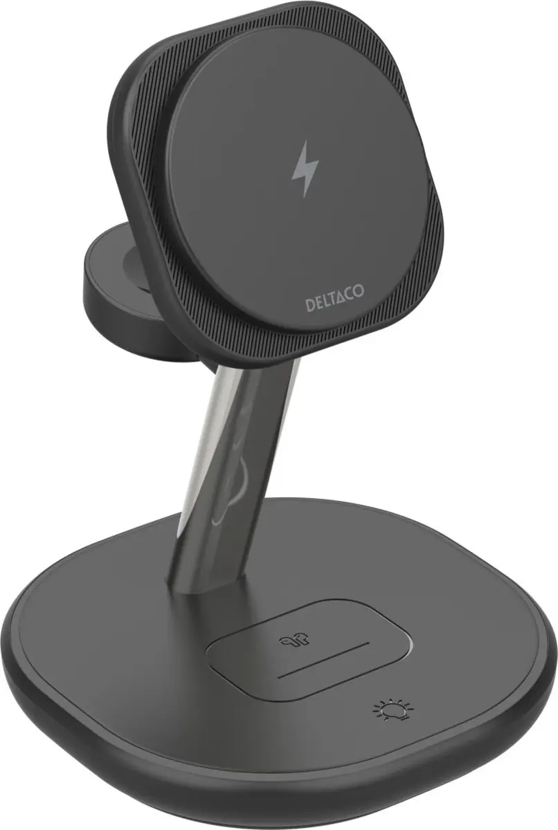 Deltaco 1902906 3-in-1 Draadloze Oplaadstandaard