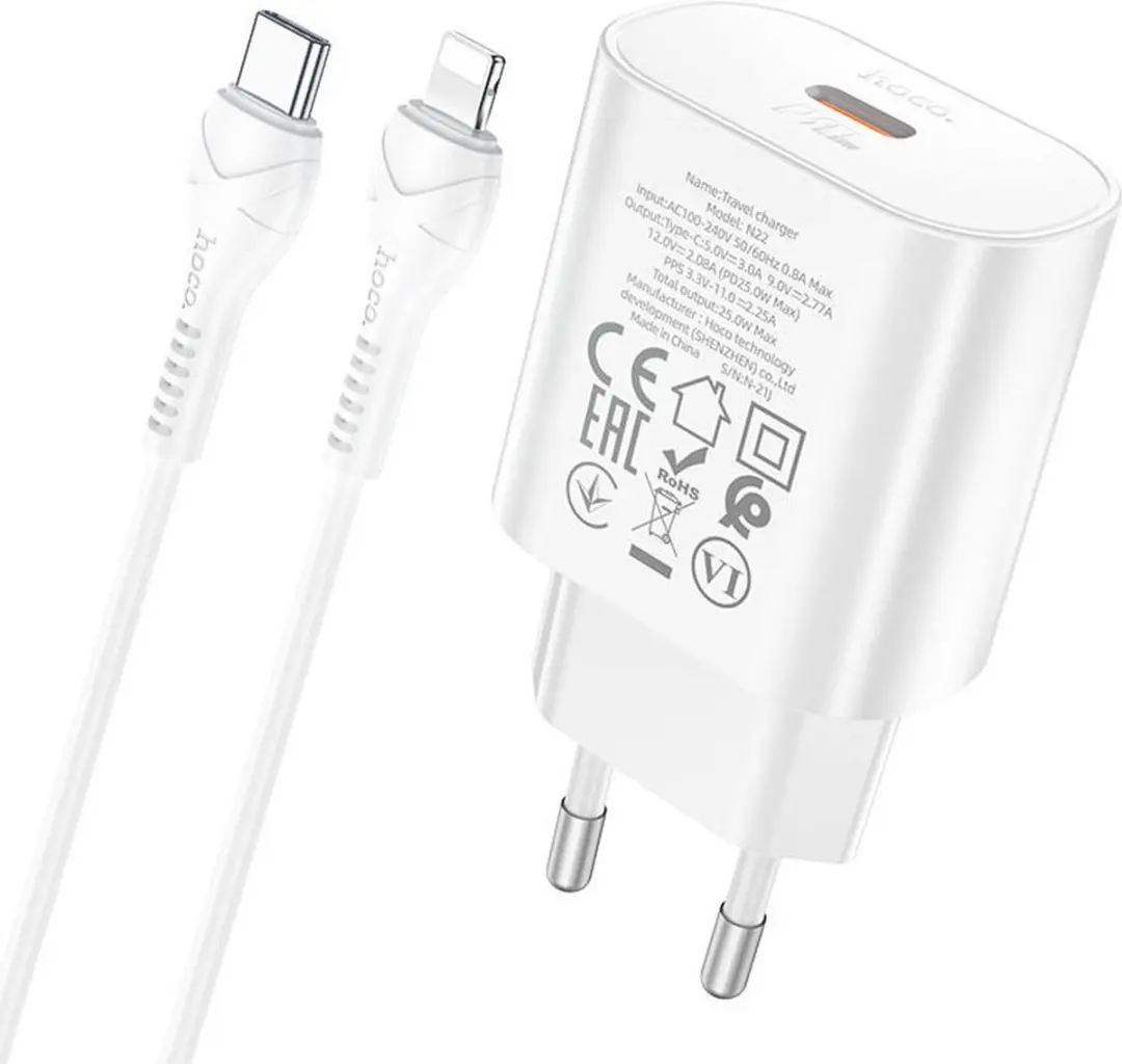 Hoco N22 USB-C Snellader 25W PD
